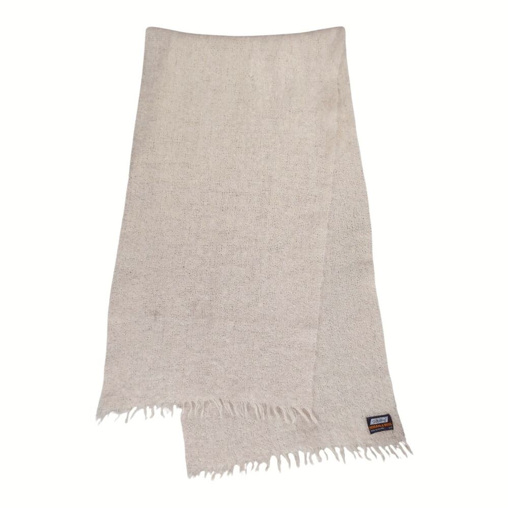 ST. MICHAEL Vintage 60's Cream Stoll Scarf Cover Up Wrap Natural Elegant Warm - Picture 5 of 7